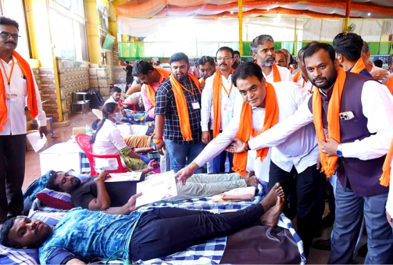 Mega Blood Donation Camp in Malur: 1200 Units for Rashtrotthana Blood Centre